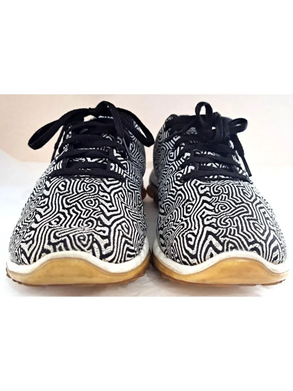 Skechers Skech-Air Women's 9 Black White 12214 Low Top Sneakers